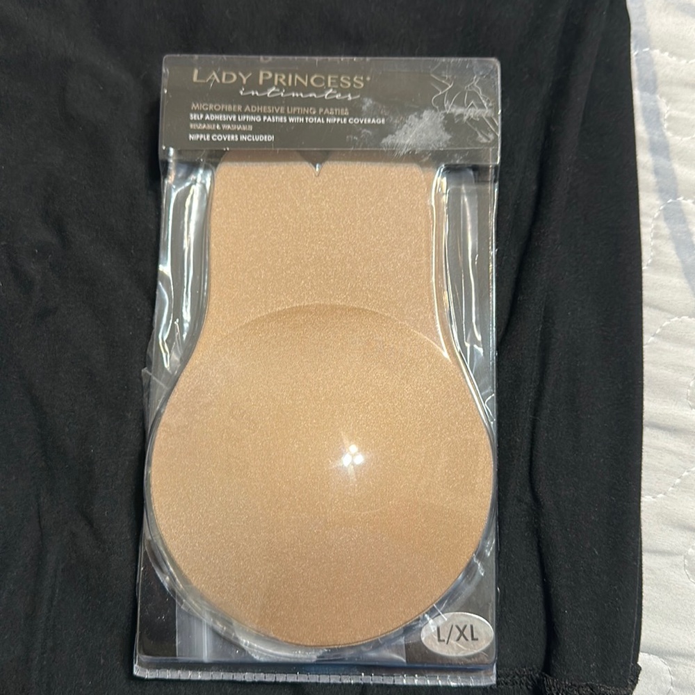 Nude Microfiber Adhesives Lifting Pasties. Size L/XL